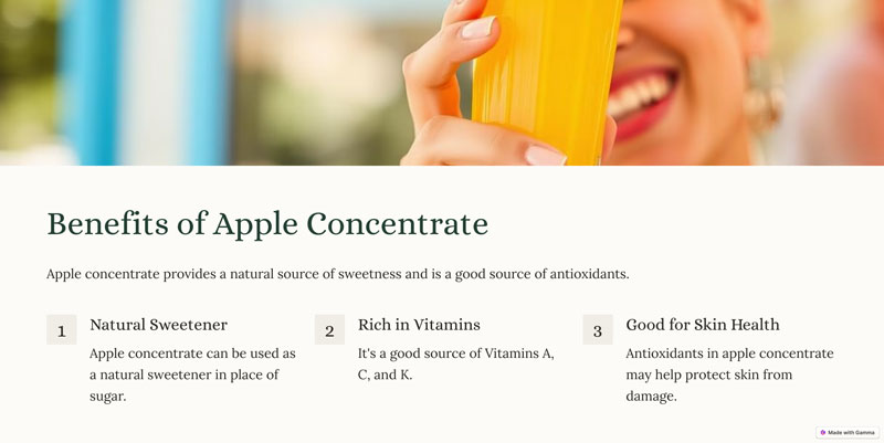 Benefits of Apple Concentrate