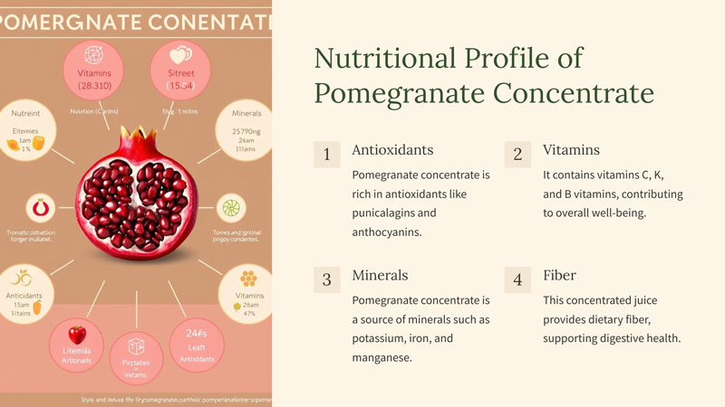 Nutritional Profile of Pomegranate Concentrate