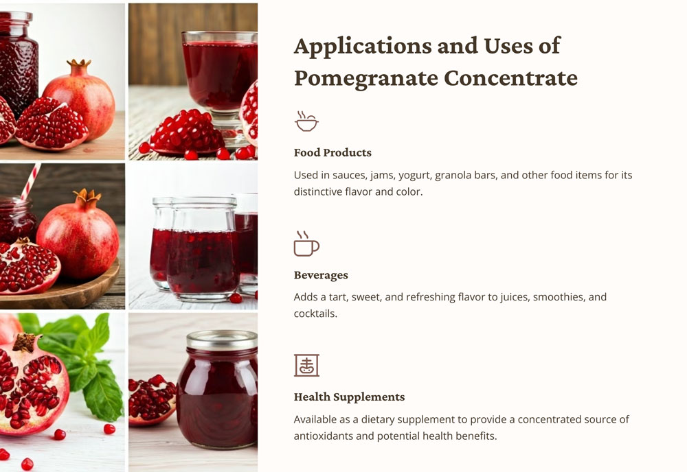 Applications and Uses of Pomegranate Concentrate