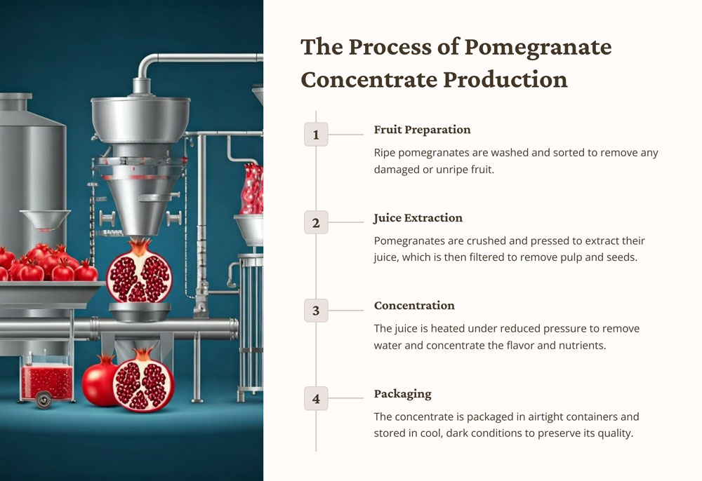 The Process of Pomegranate Concentrate Production