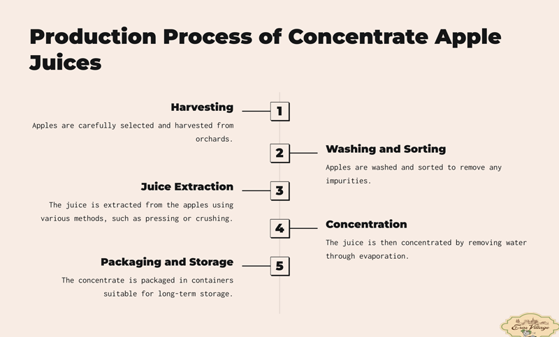 Production Process of Concentrate Apple Juices